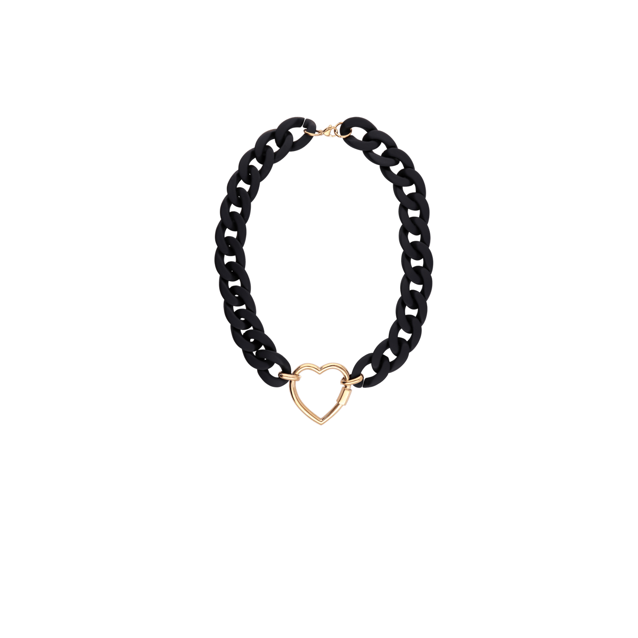 Stainless steel goldplated ketting met hanger hart voor dames
