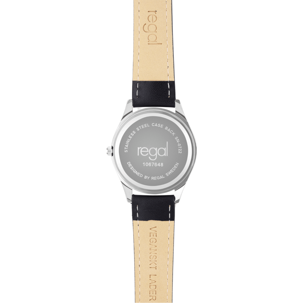 Regal Dames Horloge Zwart PU leer Analoog