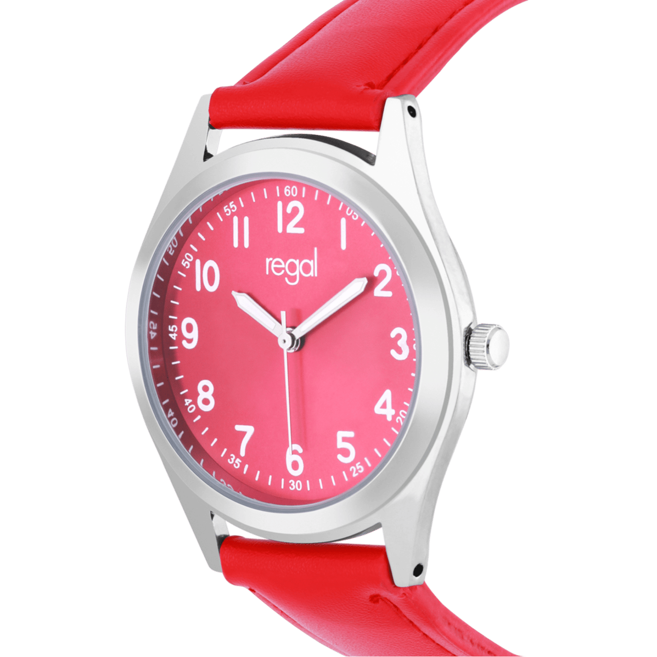 Regal Dames Horloge rood PU leer Analoog