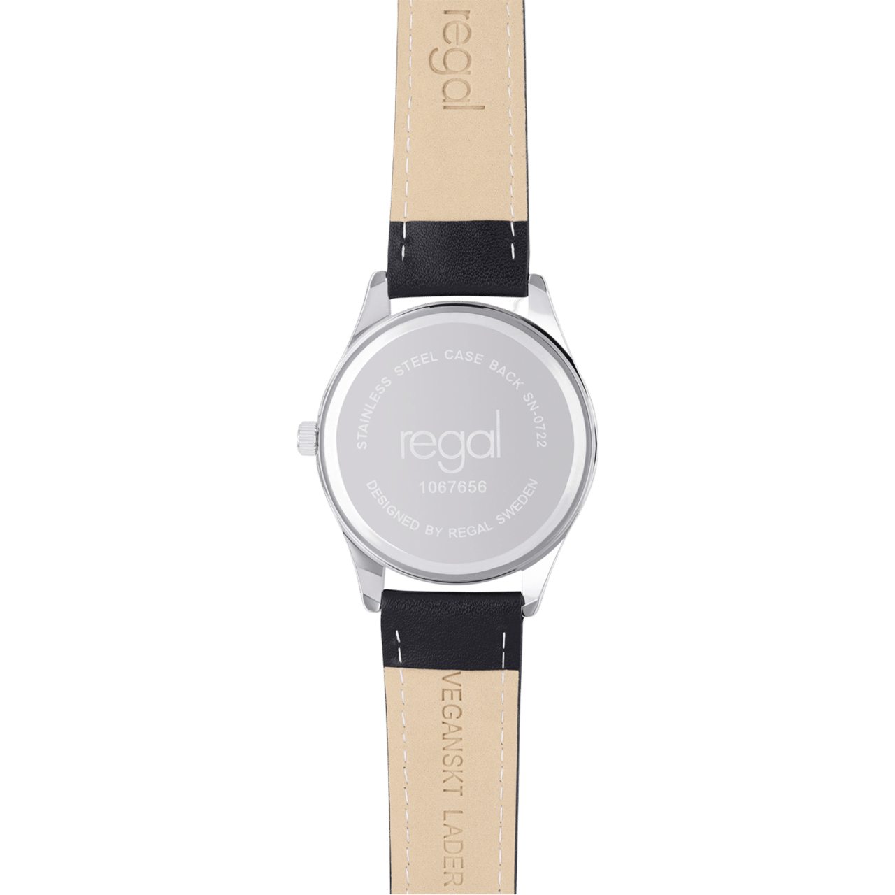 Regal Herrenuhr mit schwarzem PU-Armband