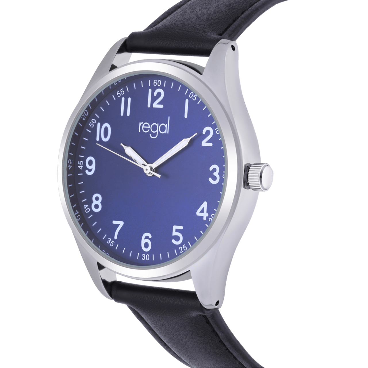 Regal Herrenuhr mit schwarzem PU-Armband