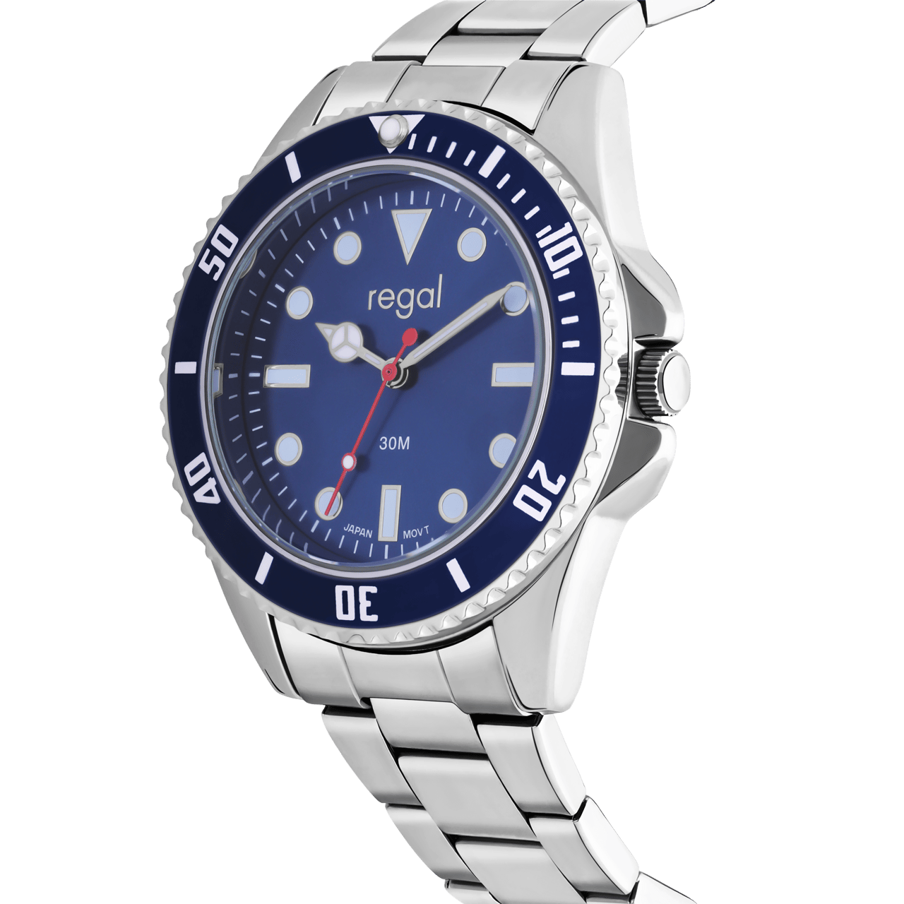 Regal herenhorloge met stalen band