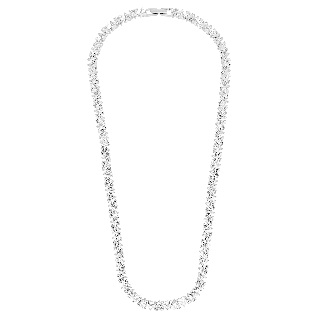 Zilveren tennisketting zirkonia