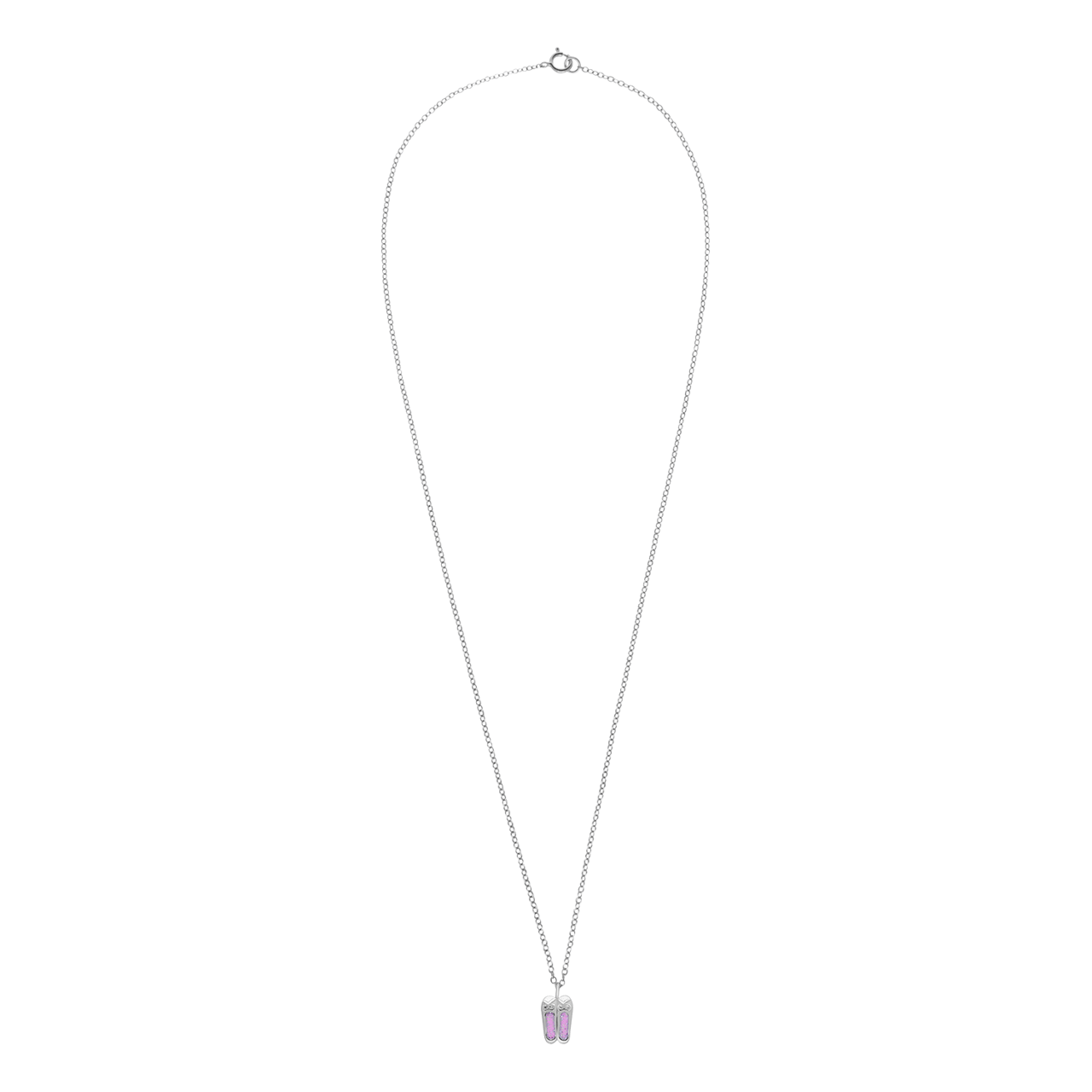 Zilveren ketting met hanger balletschoen