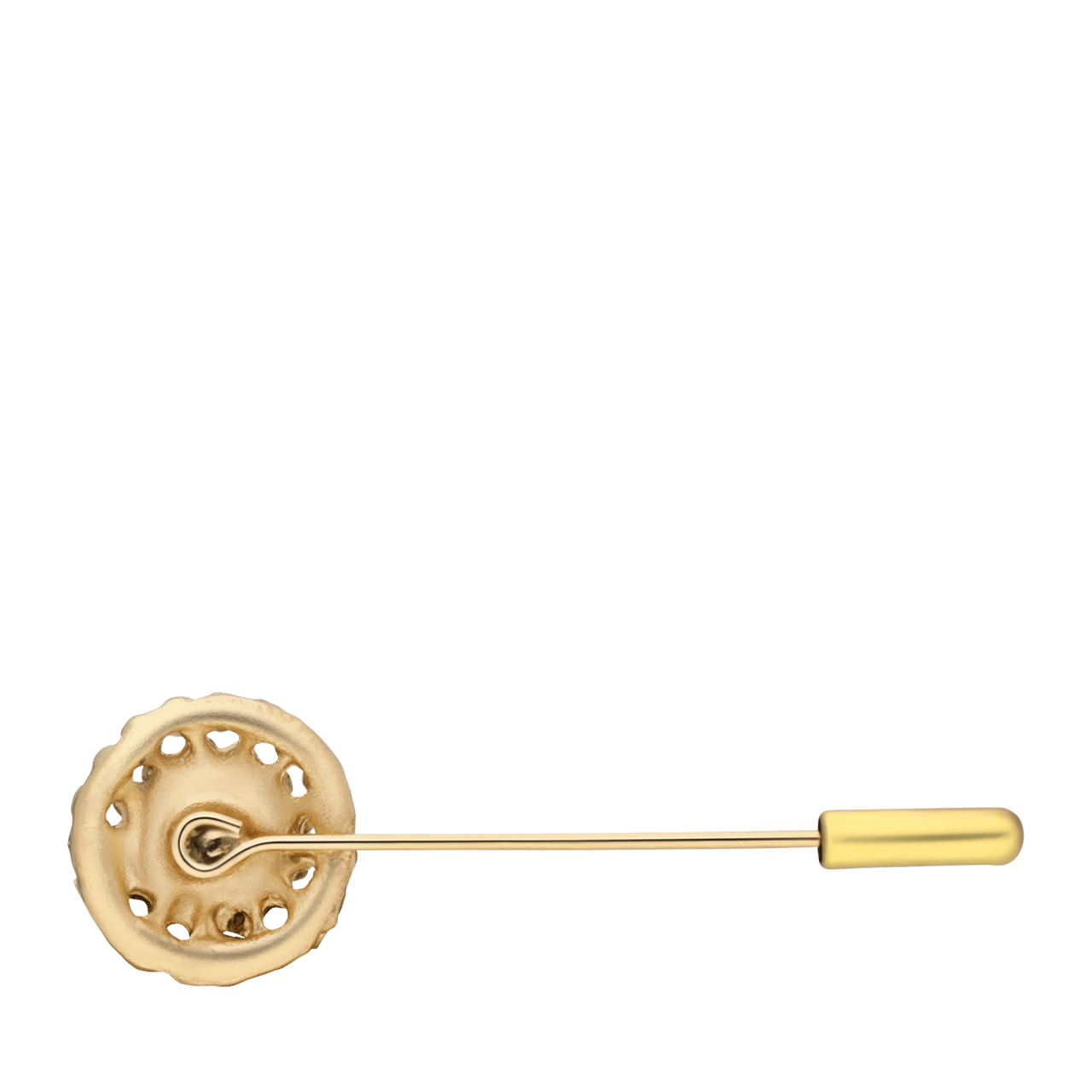 Goudkleurig bijoux broche rond met steen