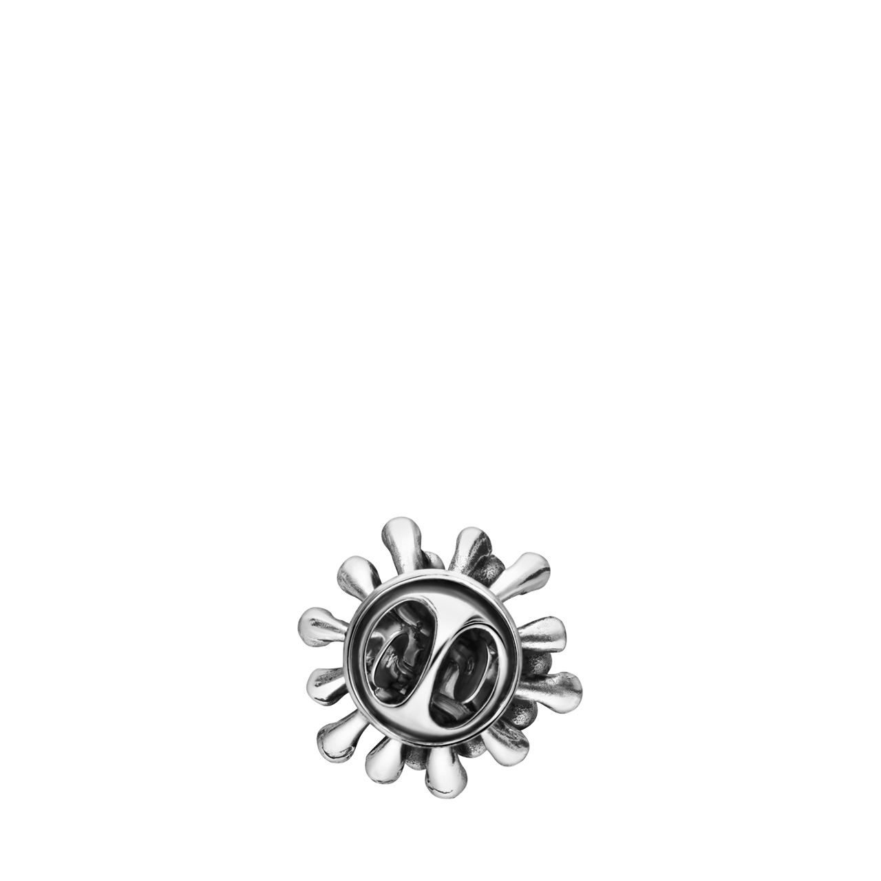 Zilverkleurige bijoux broche met parel