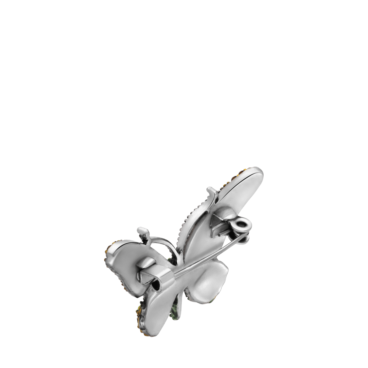 Zilverkleurige bijoux broche vlinder