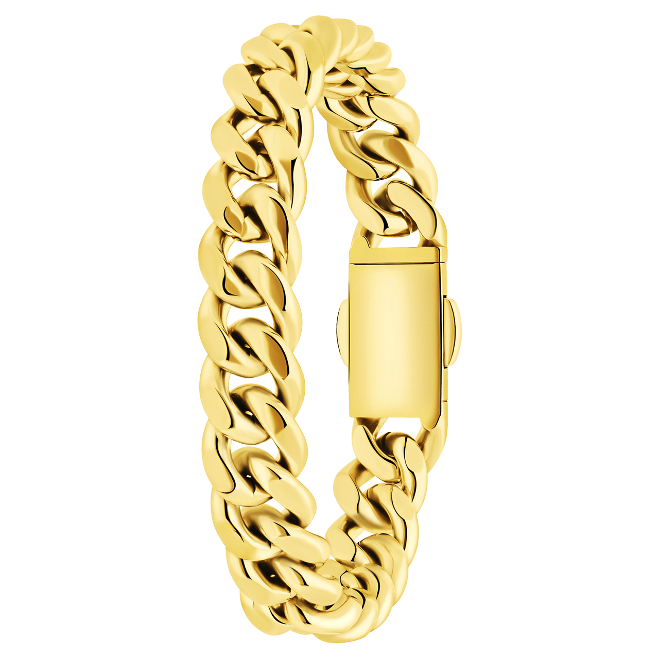 Gerecycled stainless steel goldplated armband