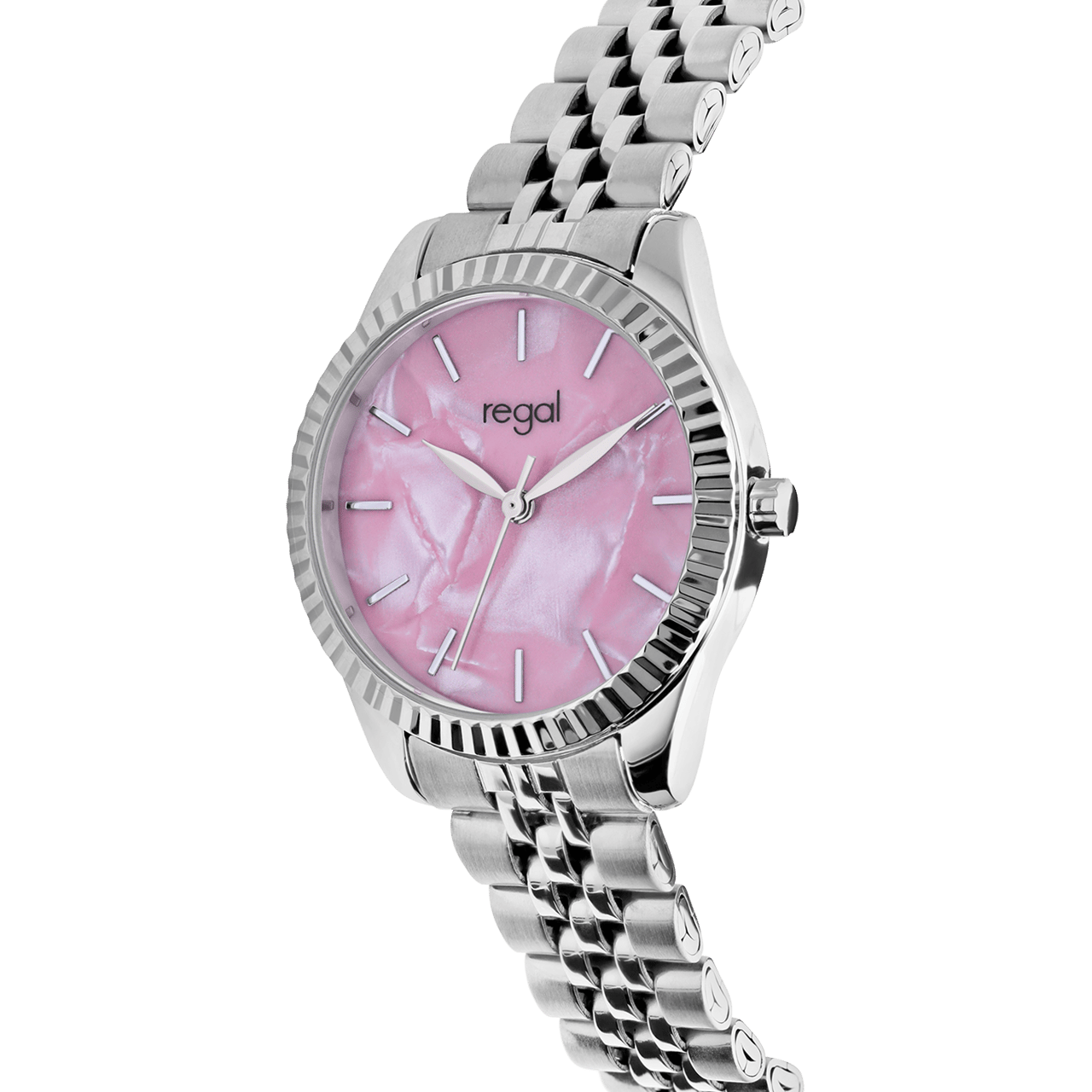 Regal horloge met stainless steel band