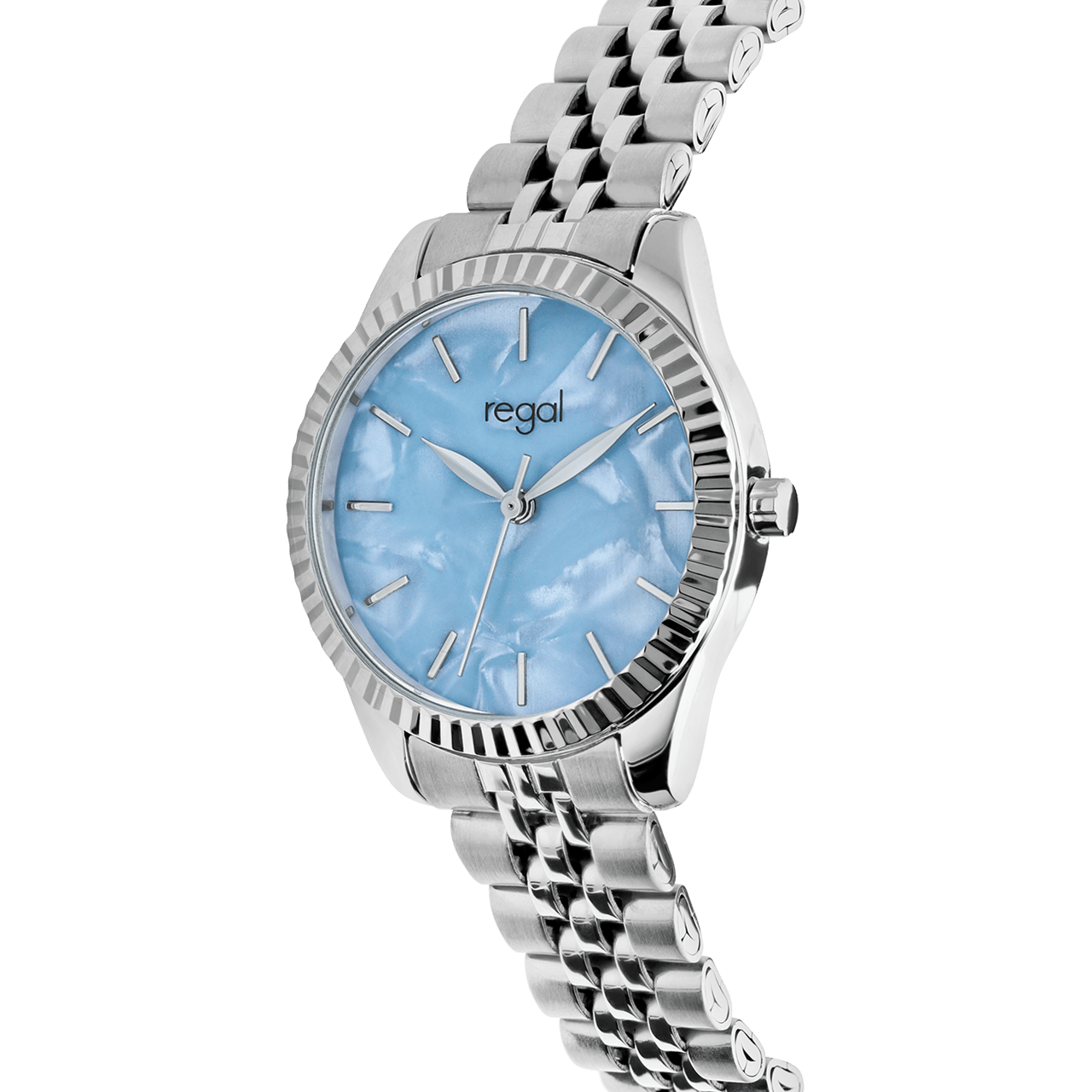 Regal horloge met stainless steel band
