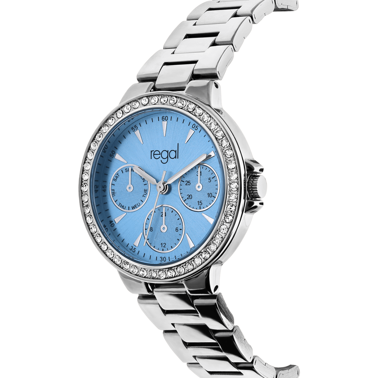 Regal Dames Horloge Zilverkleurig cadeauset met Gratis Ketting