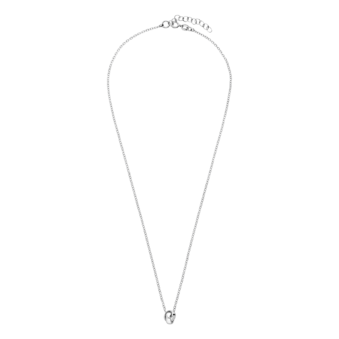 Zilveren ketting knoop