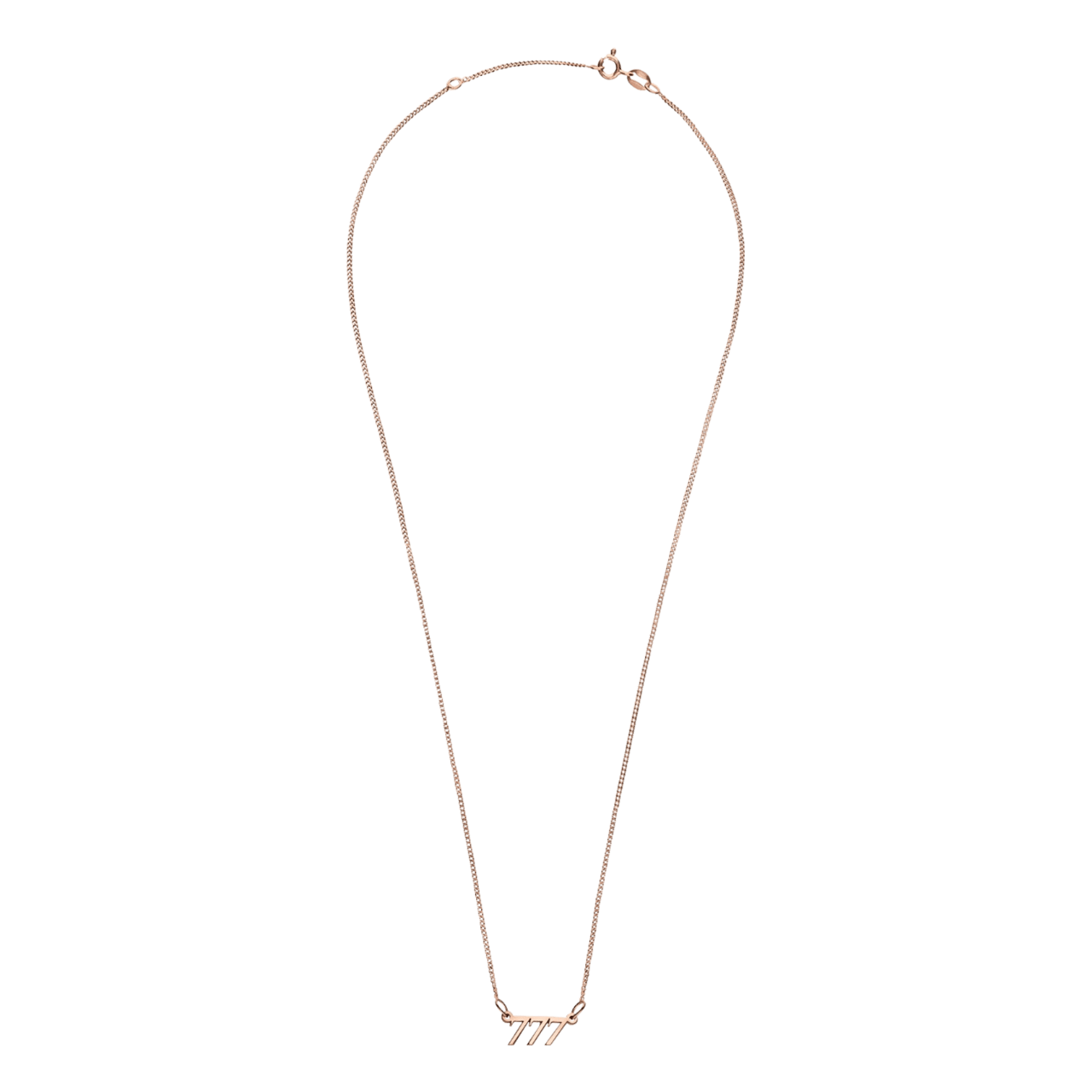 Zilver roséplated angel number ketting - kies jouw nummer