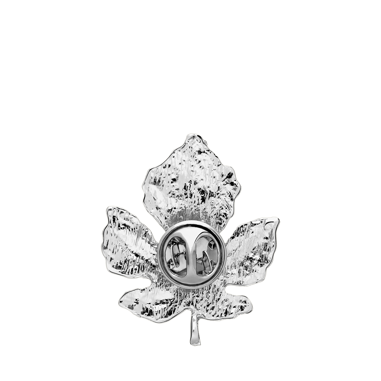 Zilverkleurige bijoux broche blad met speld