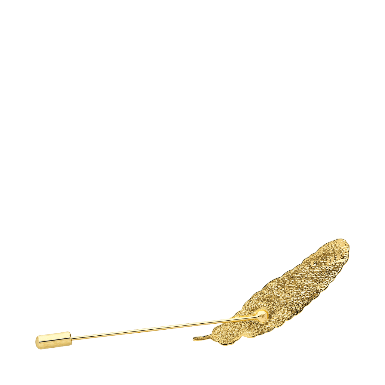 Goudkleurige bijoux broche veer
