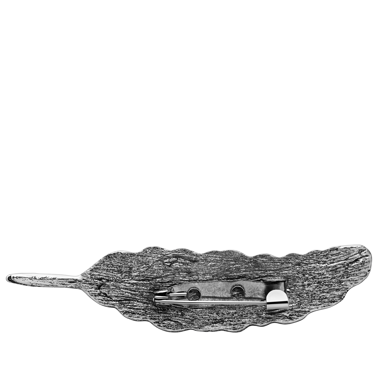 Silberfarbene Bijoux-Brosche, Feder