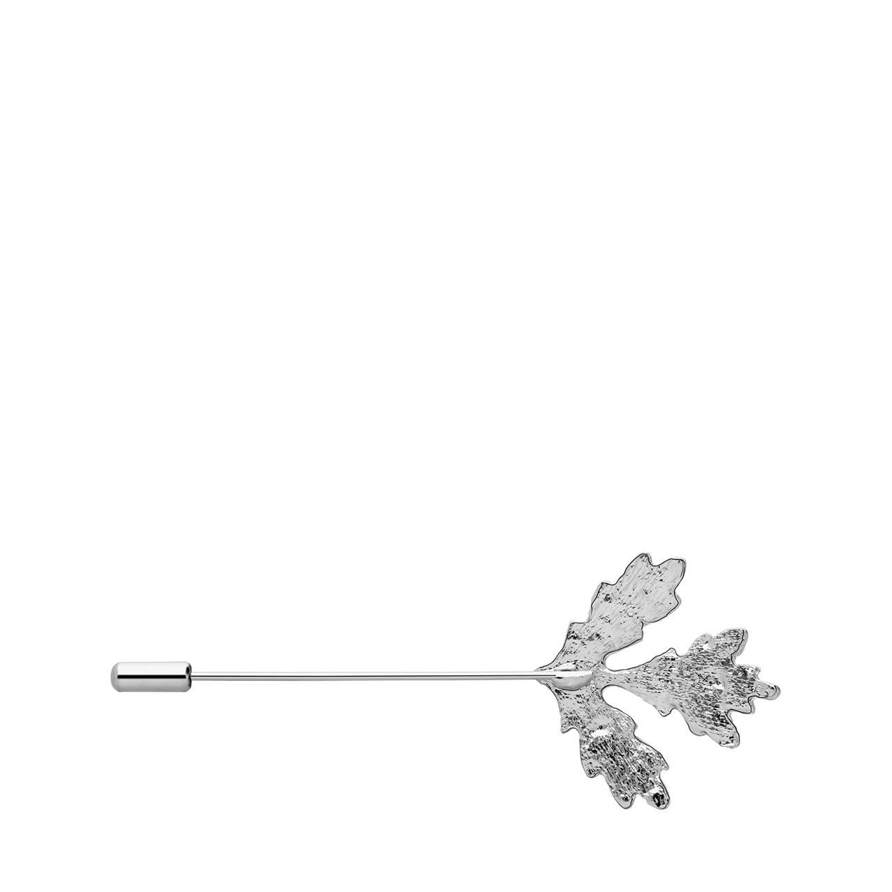 Zilverkleurige bijoux broche blad