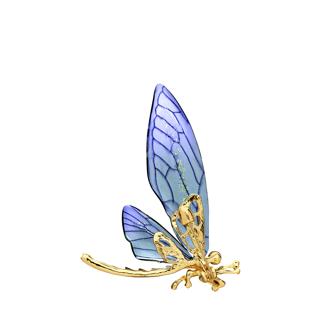 Goudkleurige bijoux broche libelle