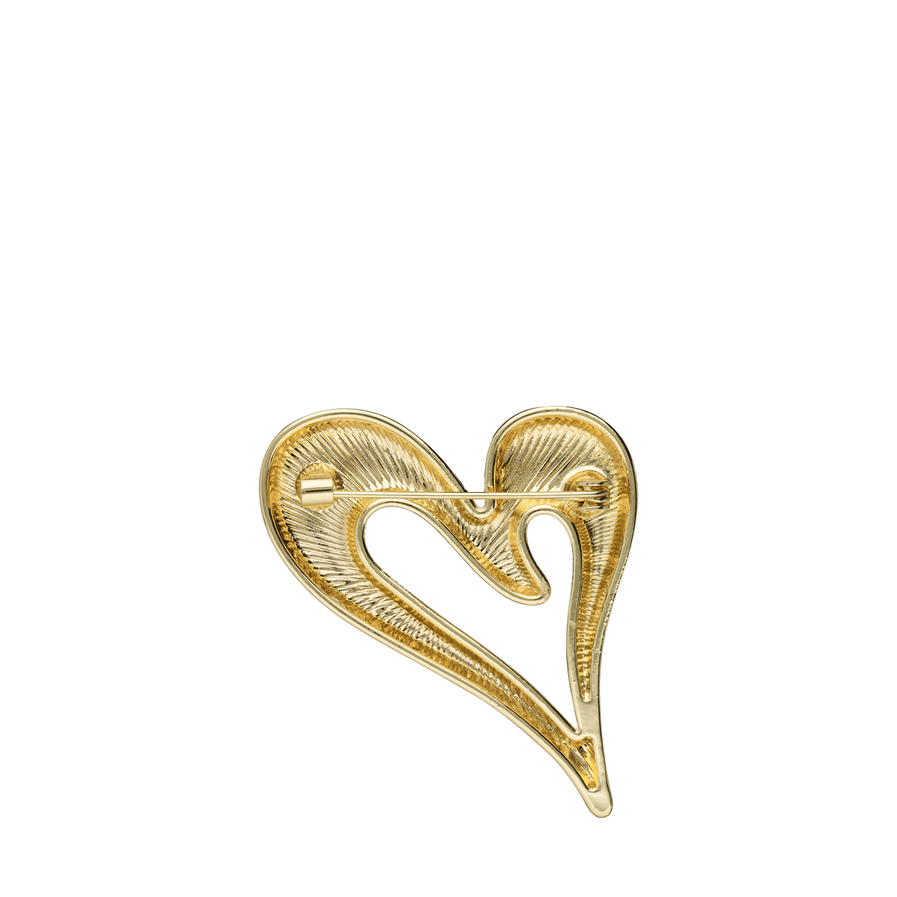 Goudkleurige bijoux broche open hart