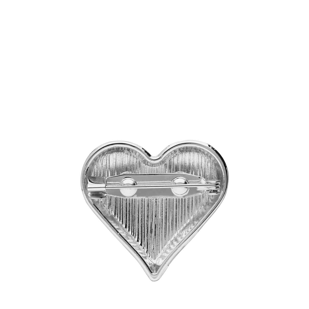 Zilverkleurige bijoux broche hart