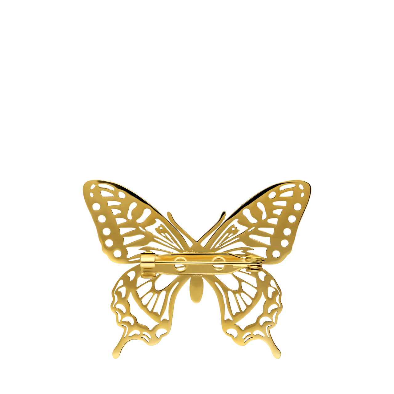 Goldene Modeschmuck-Brosche, Schmetterling, durchbrochen