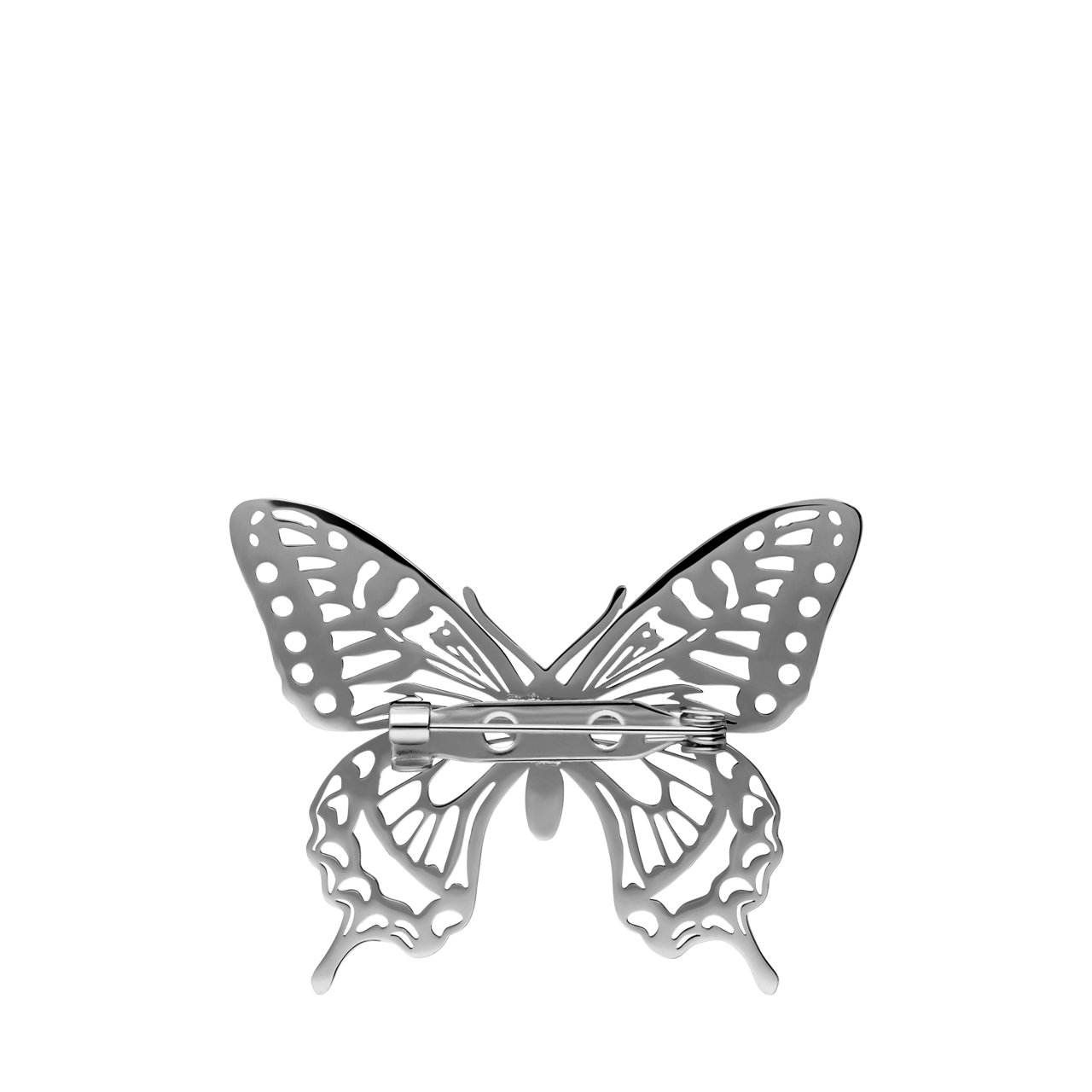 Silberne Modeschmuck-Brosche, Schmetterling, durchbrochen