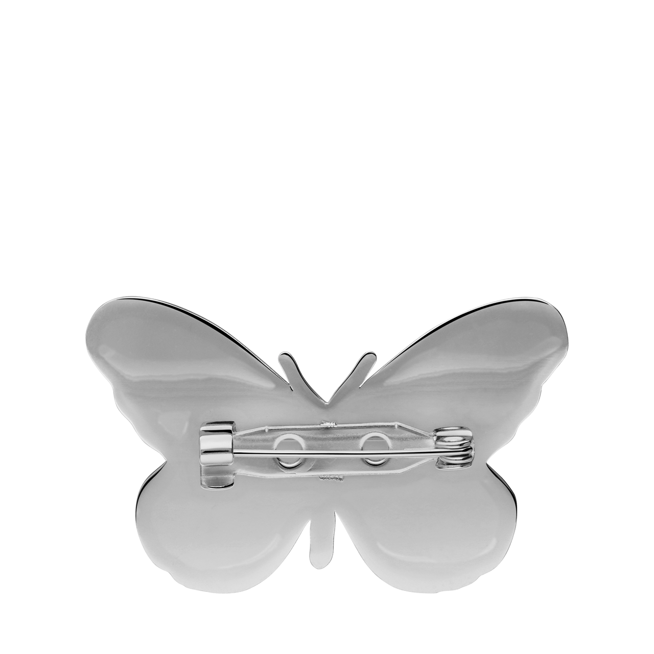 Zilverkleurige bijoux broche vlinder