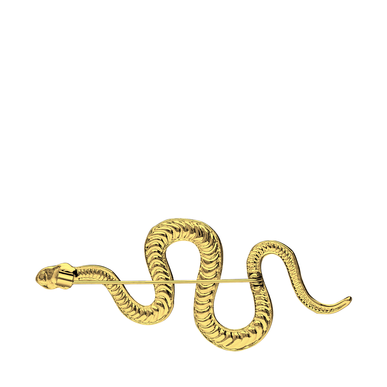 Goudkleurige bijoux broche slang