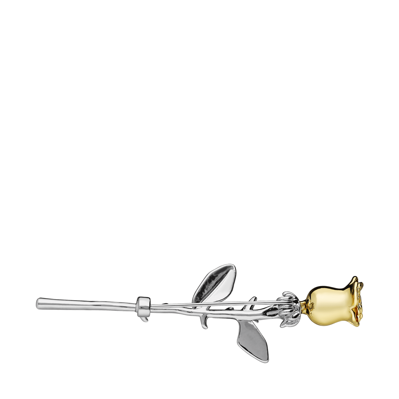 Bijoux broche met goudkleurige roos voor dames