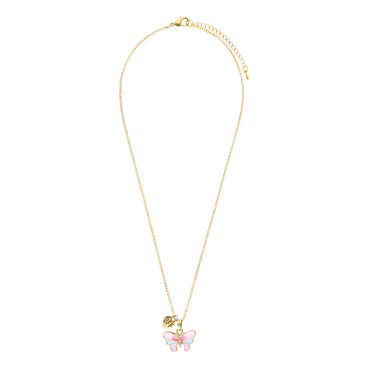 Goudkleurige bijoux bff set met vlinder