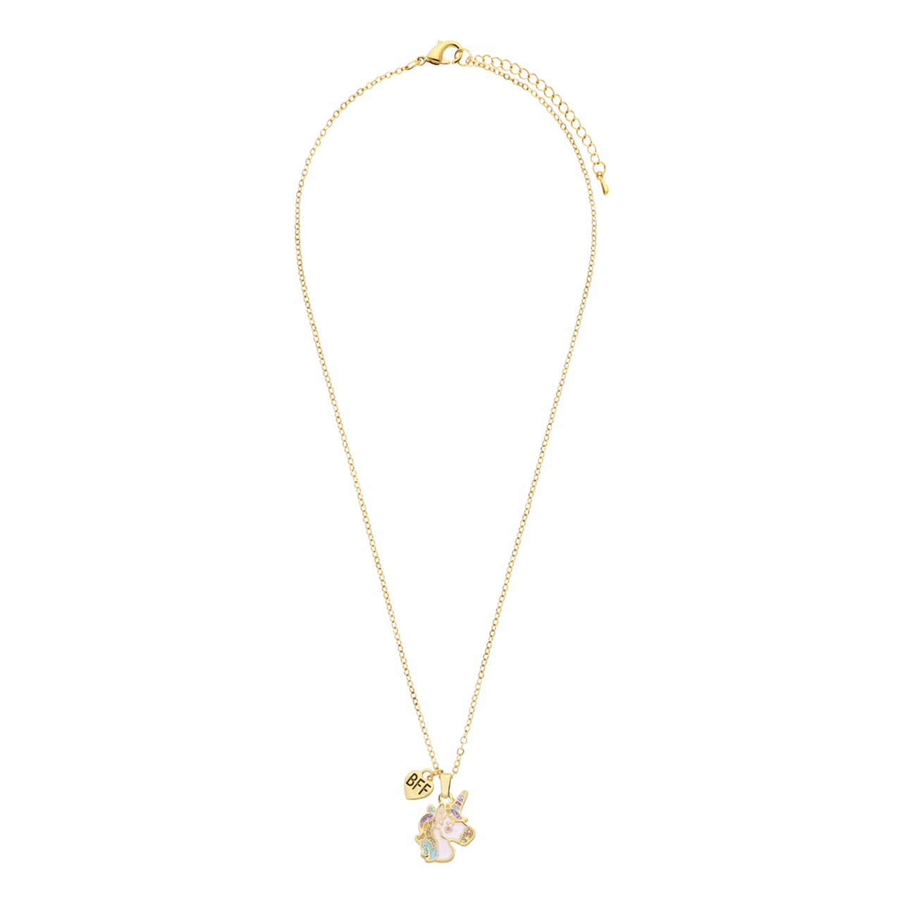 Goudkleurige bijoux bff set met unicorn