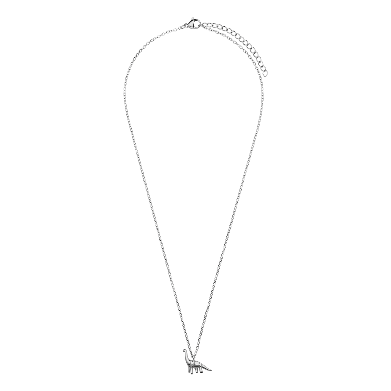 Stalen ketting met hanger dino