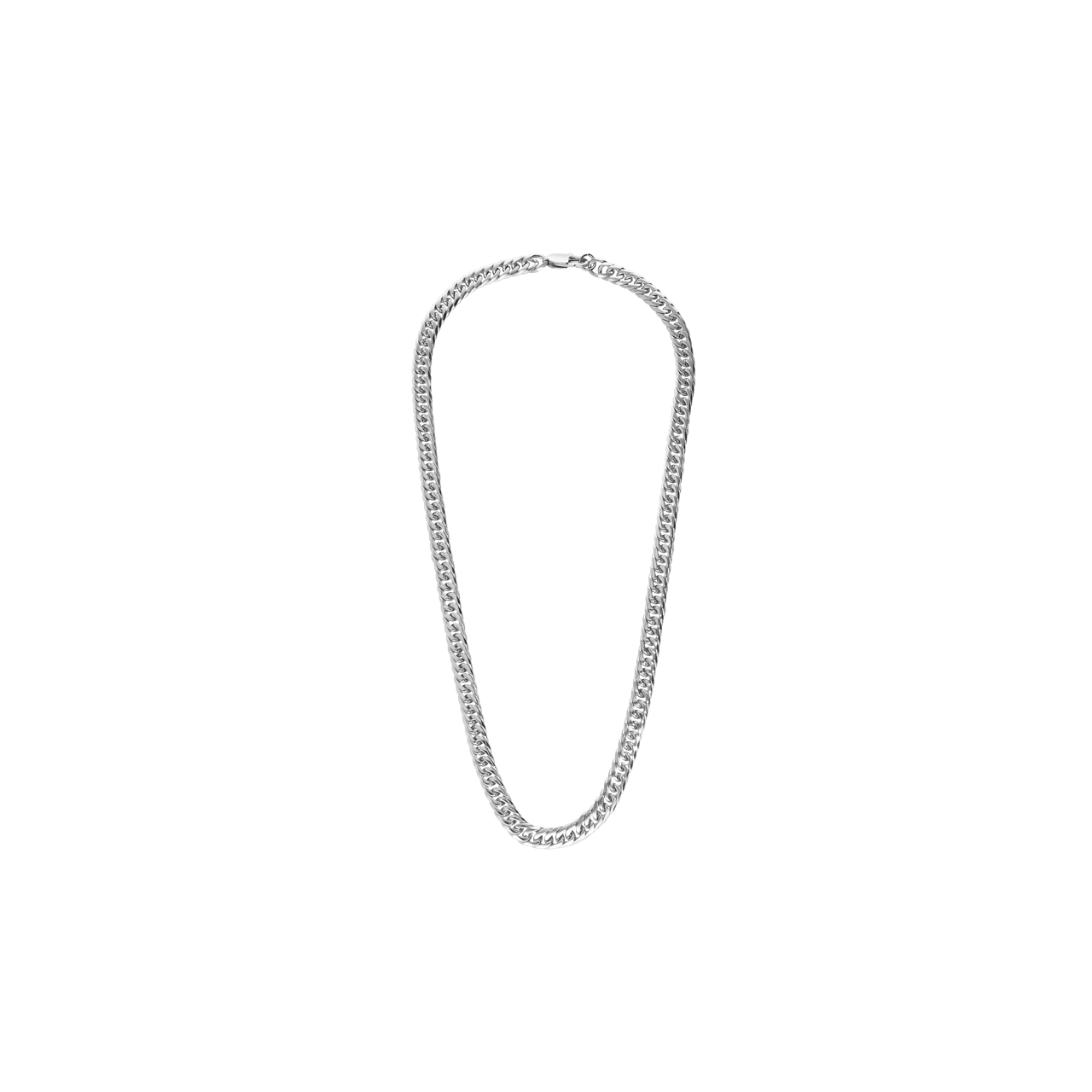 Stainless steel ketting met gourmetschakel