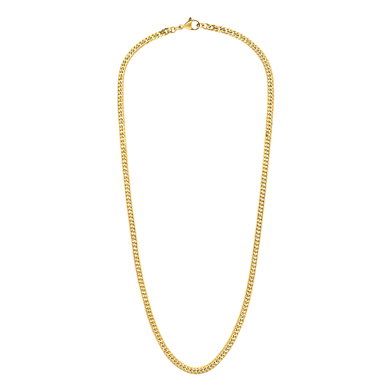 Stalen goldplated kinderschakelketting