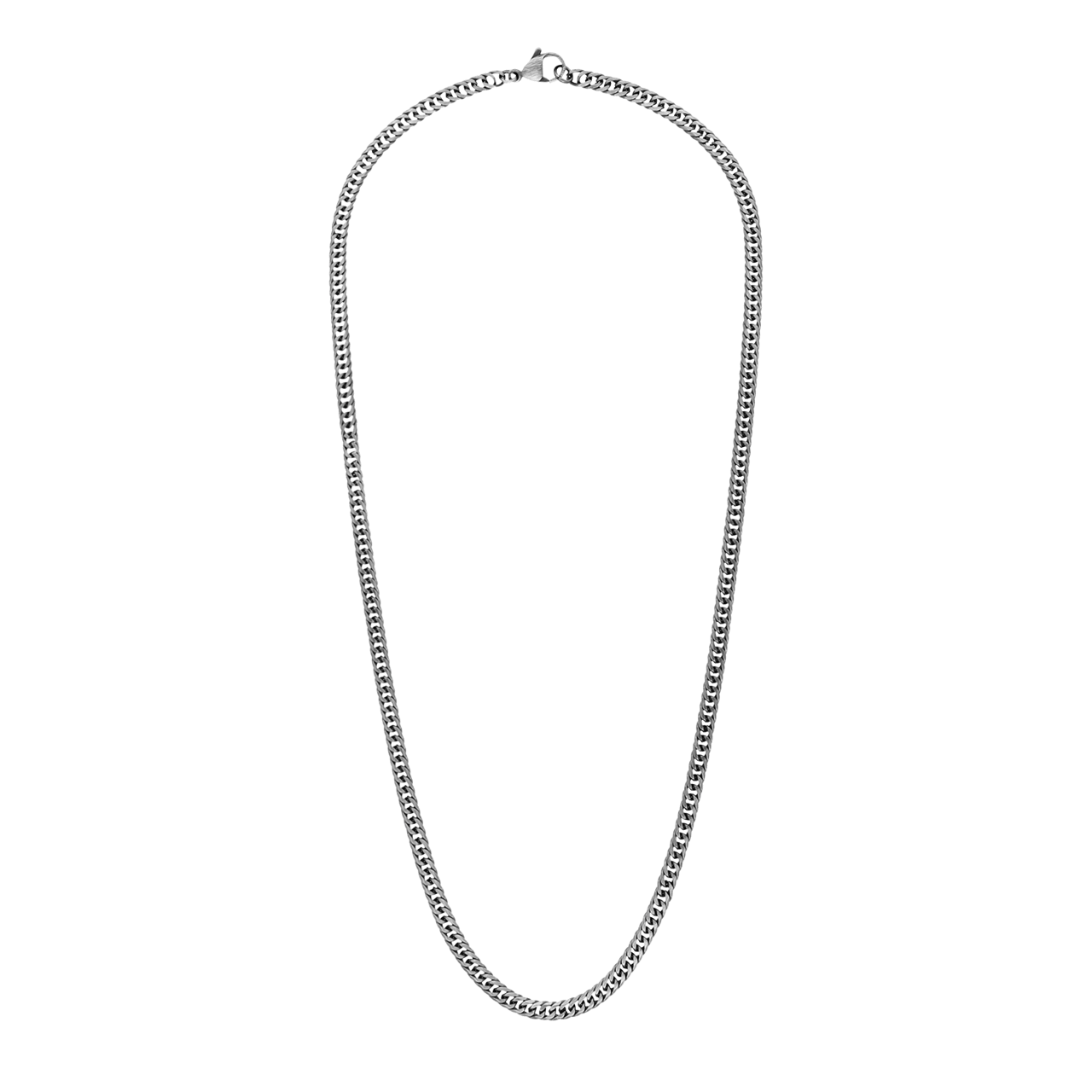 Edelstahlkette mit Gourmetgliedern, Antik-Finish 
