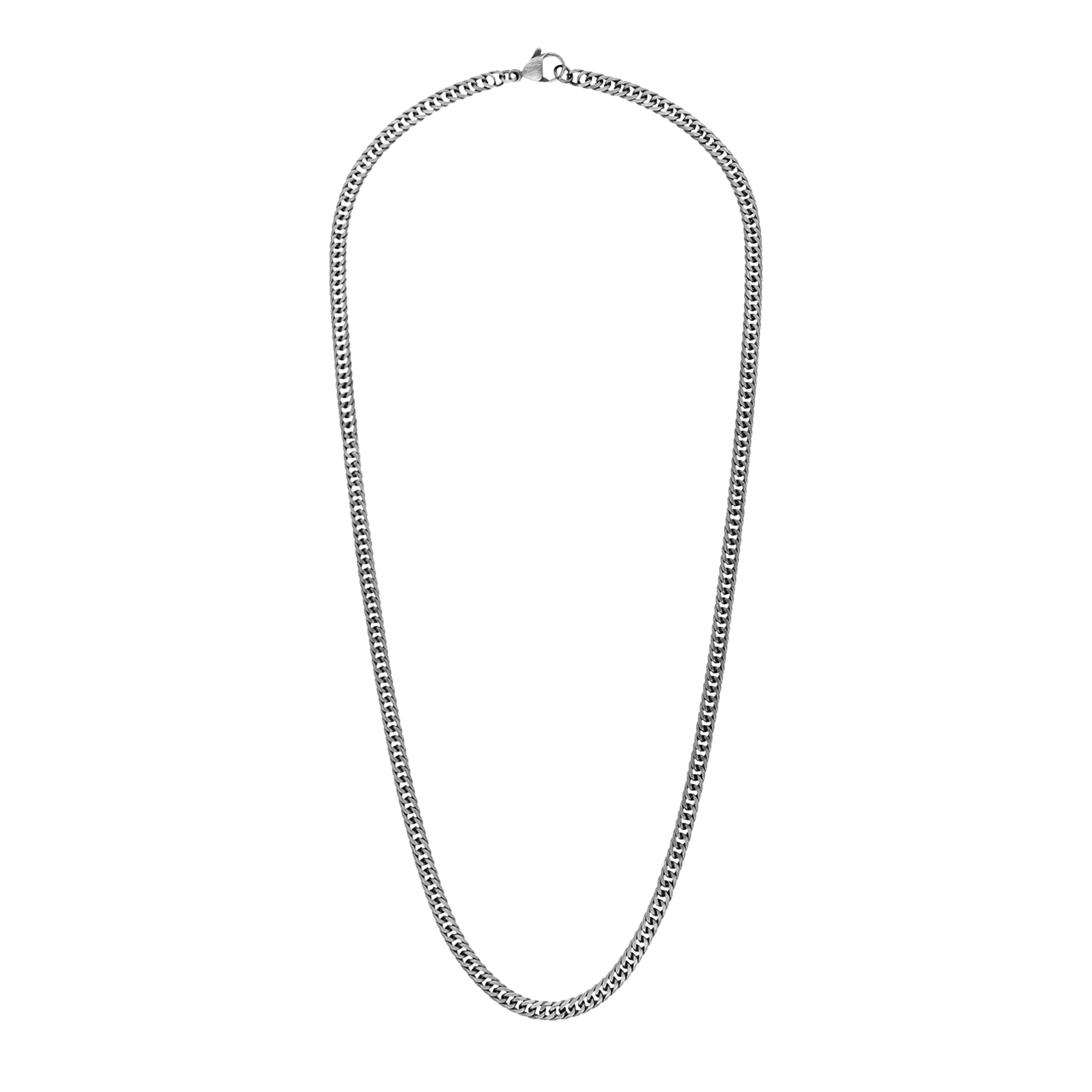 Stainless steel schakelketting gourmet met anitque finish