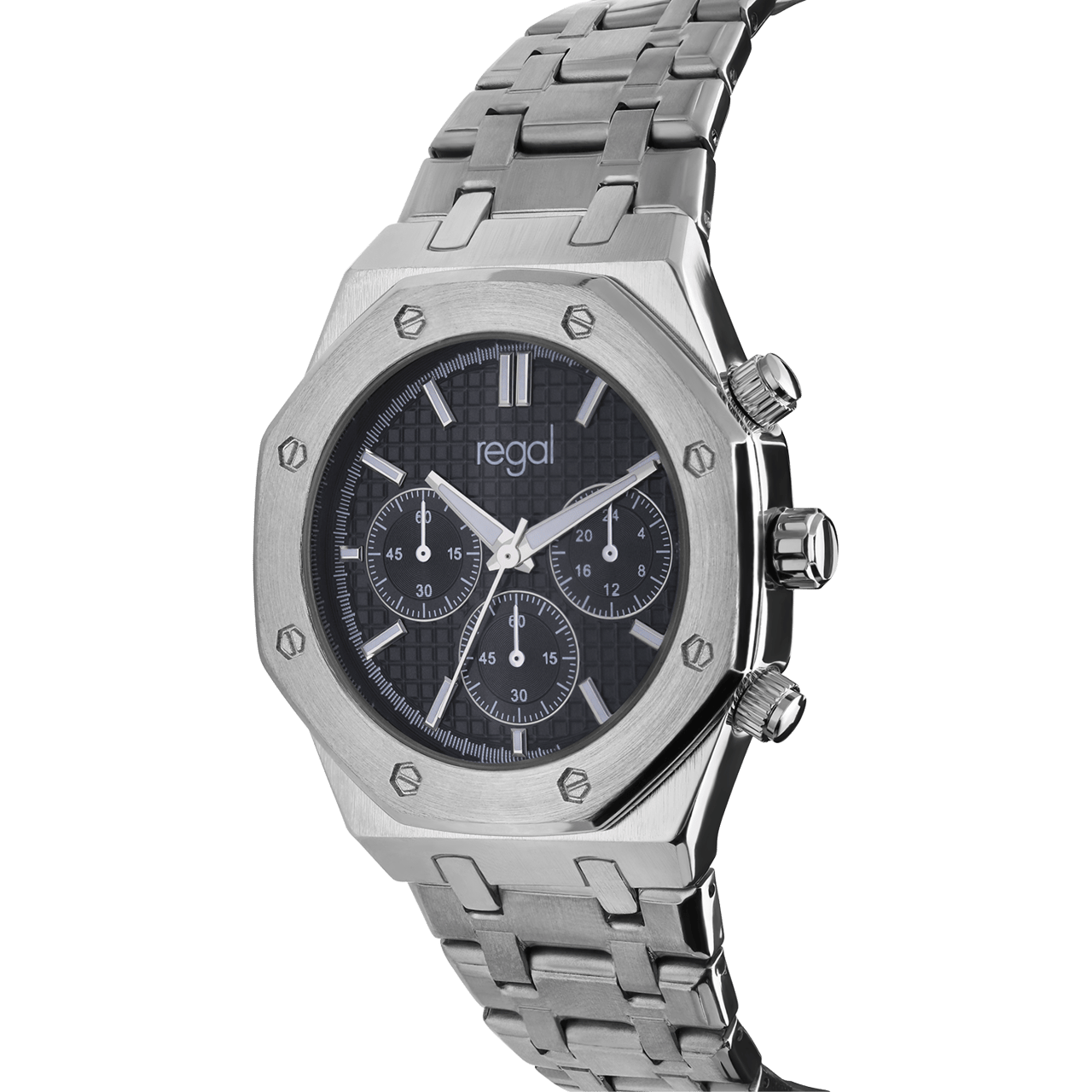 Regal heren horloge met stalen kast
