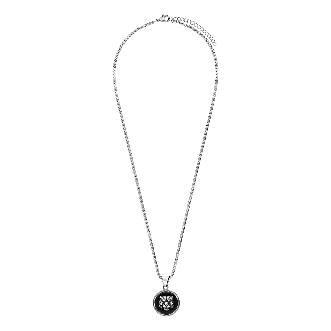 Stalen ketting met leeuw voor heren