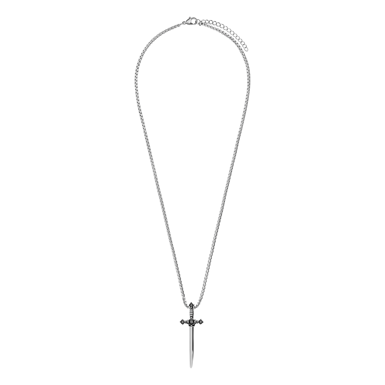 Stainless steel ketting met hanger zwaard