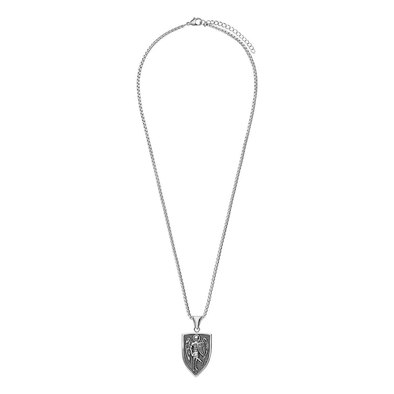 Stainless steel ketting met hanger engel voor heren