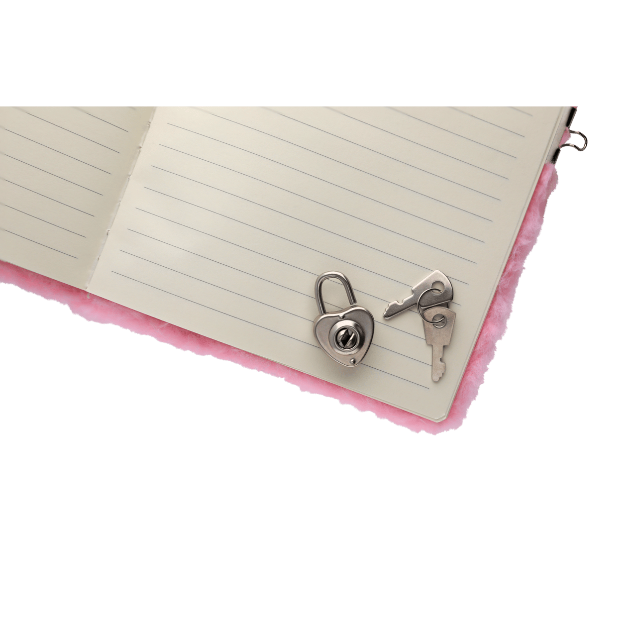 Roze fluffy notitieboek met unicorn
