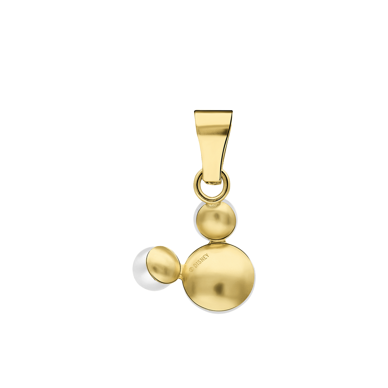 Halskette aus 375er Gold, Mickey Mouse, mit Perlen