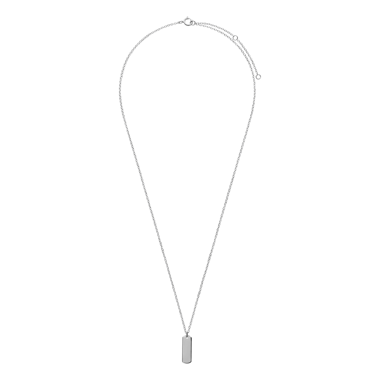 Halskette aus 925er Silber mit Anhänger, Steg