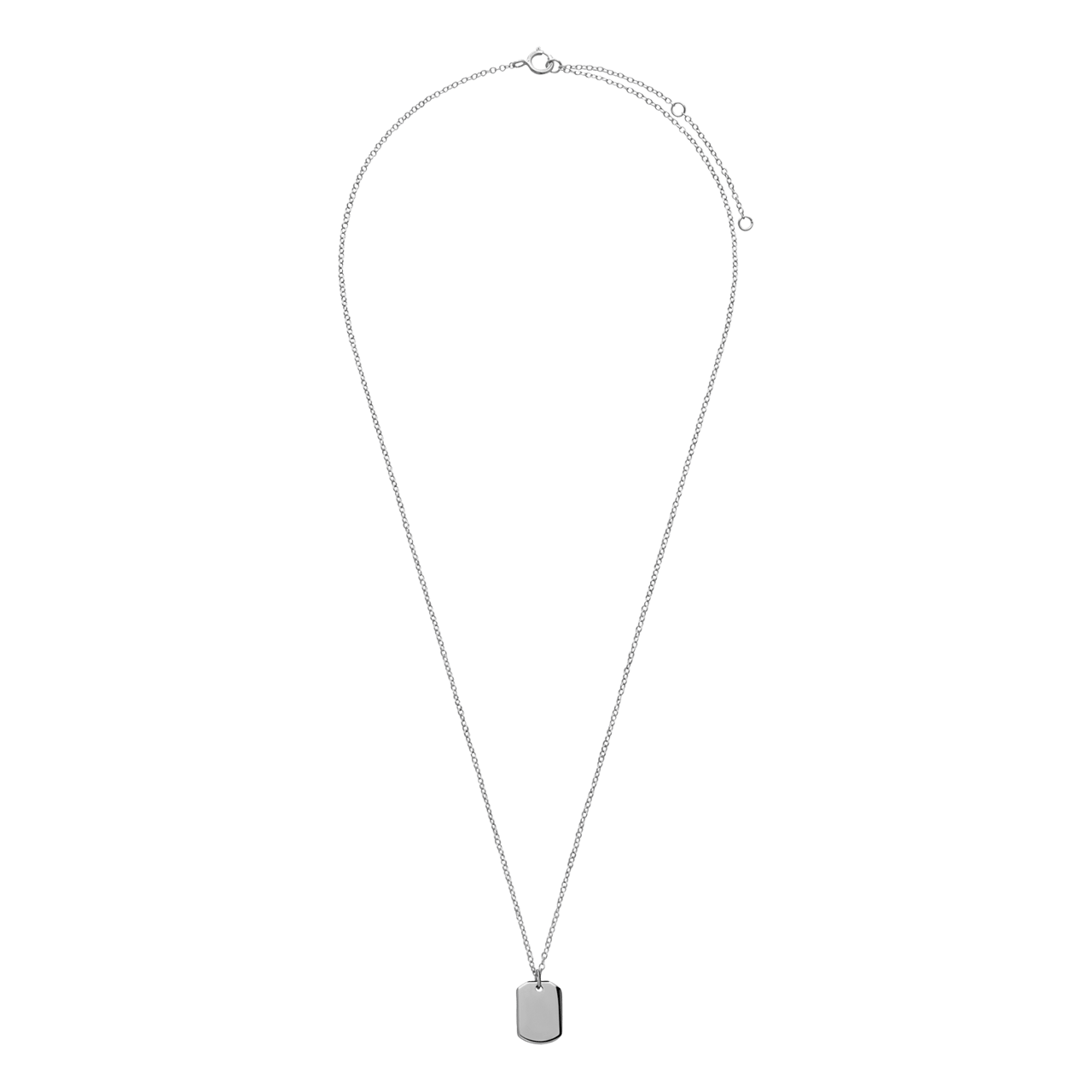 Halskette aus 925er Silber mit Anhänger, Erkennungsmarke
