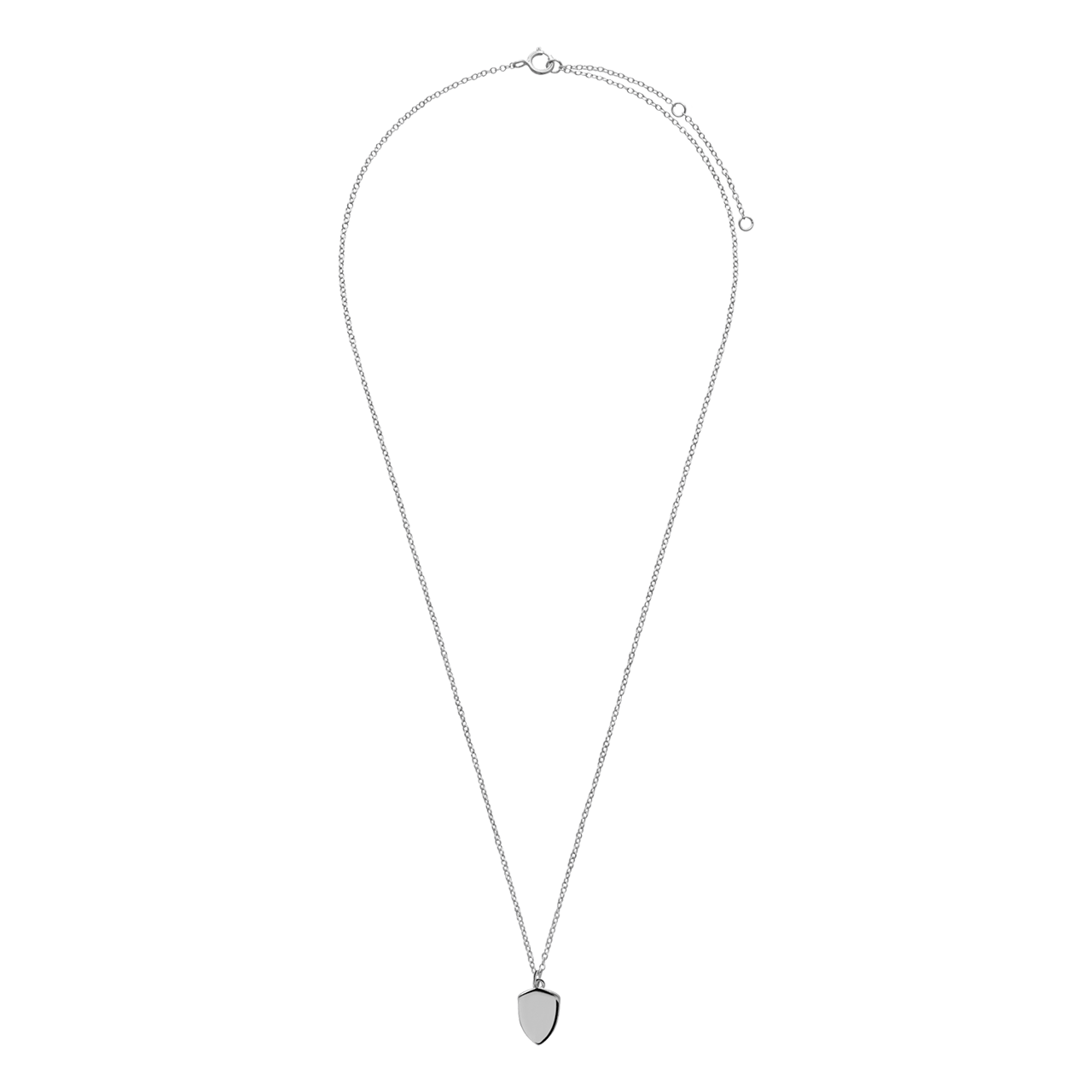 Zilveren ketting met hanger schild