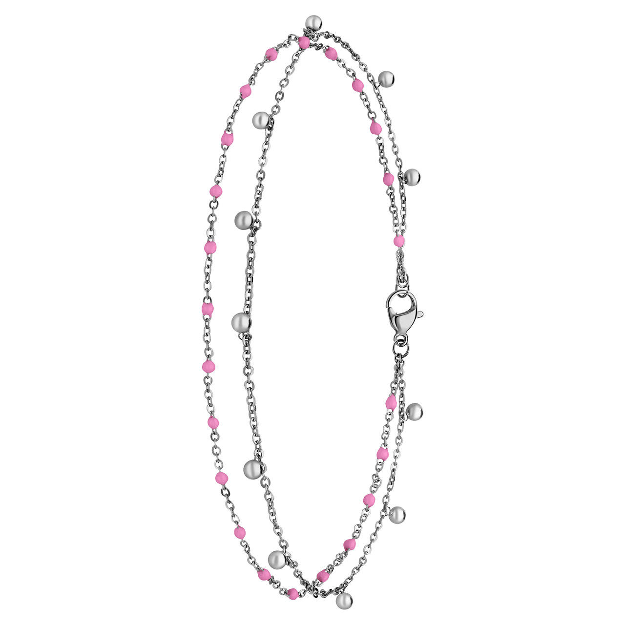 Fußkettchen aus Edelstahl, doppelt, mit Charms