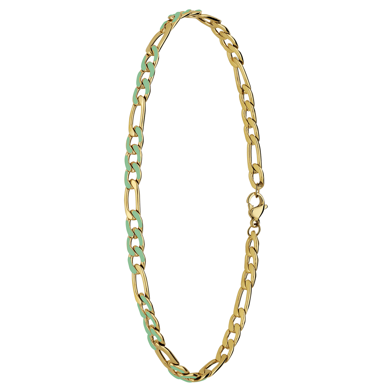 Stalen goldplated enkelbandje voor dames