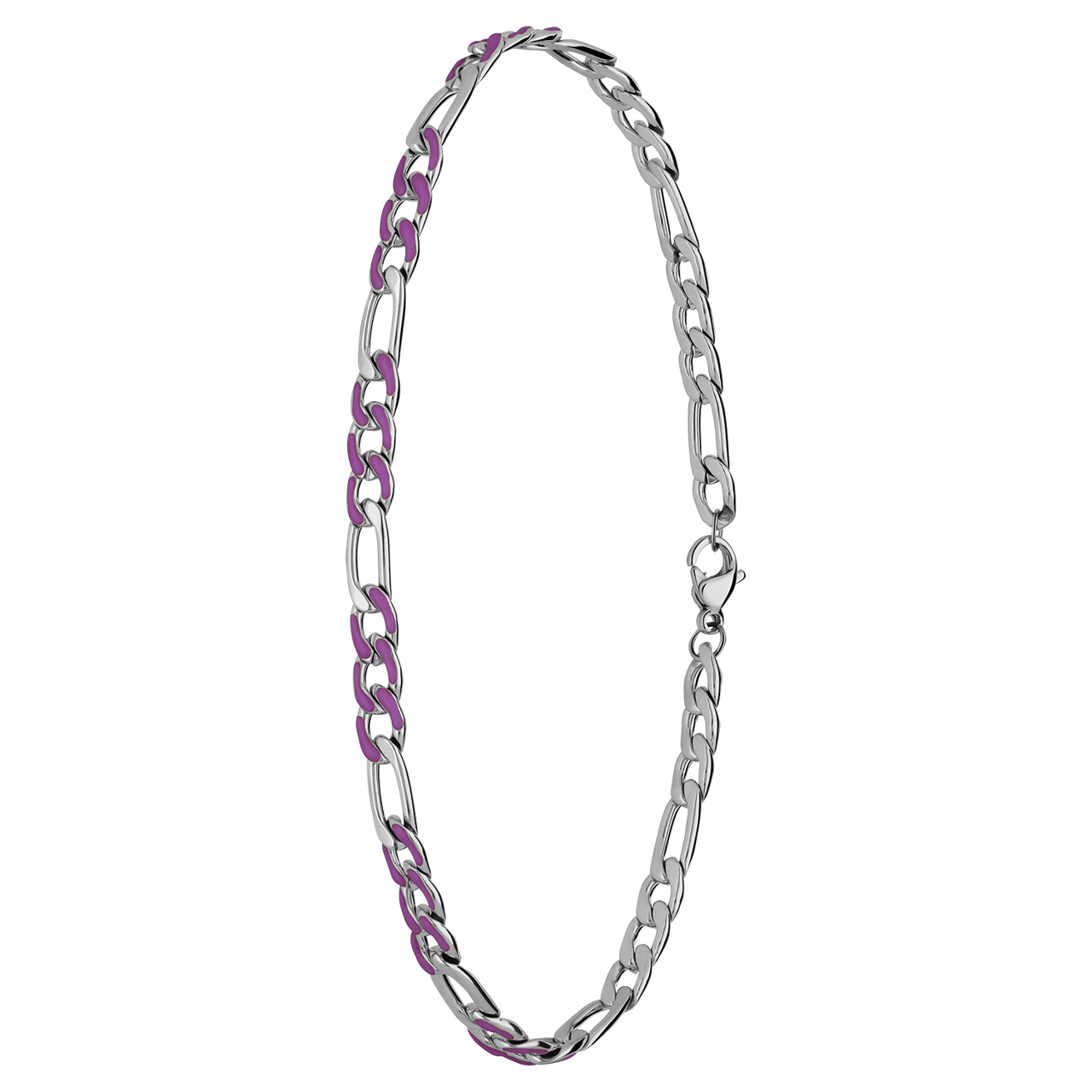 Stalen enkelband figaro violet