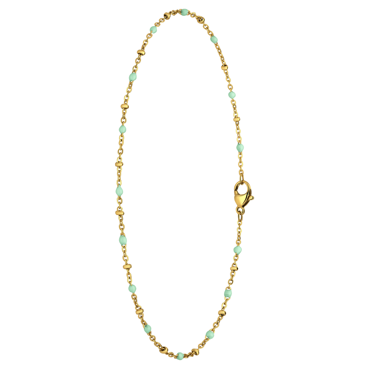 Stainless steel goldplated enkelbandje voor dames