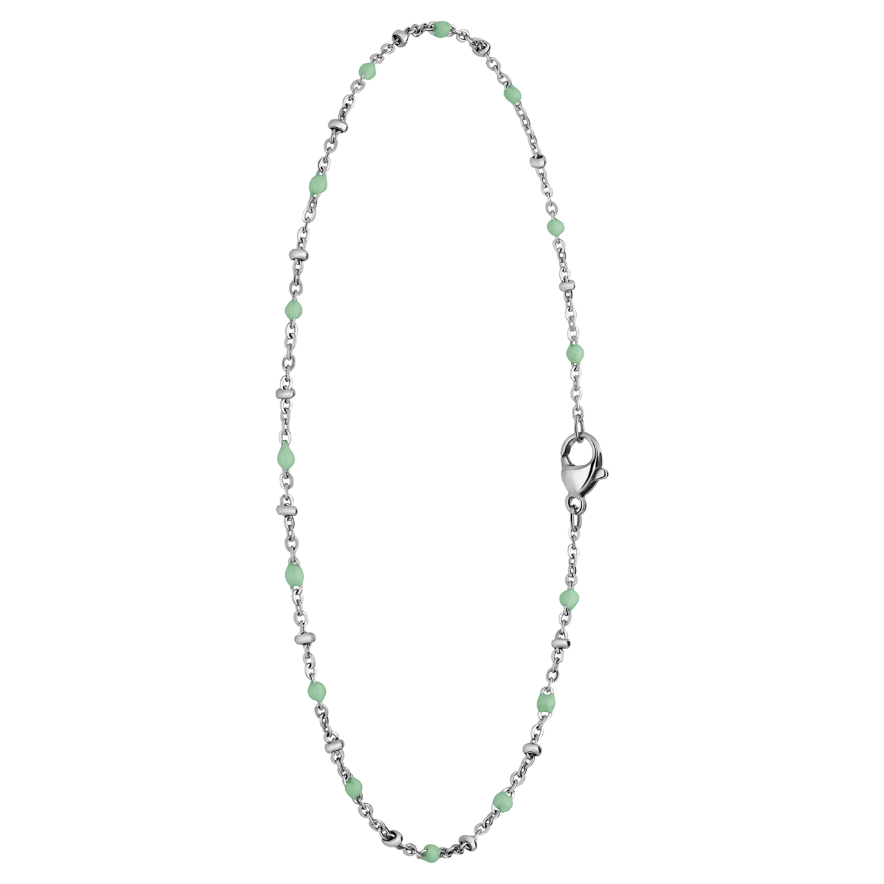 Gerecycled stalen enkelband saturn groen